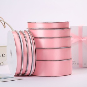 Cinta de Raso Rosa Personalizada, 100% Poliéster Reciclado, 10mm 25mm, de una Sola Cara, Diseño Personalizado, Accesorios para el Cabello Navideños, Decoración de Medallas, Rollo - Product Image 6