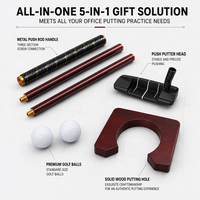 Ensemble de putters de golf pliables de luxe, coffret de présentation en bois, logo personnalisé, kit souvenir d'entreprise, fabrication OEM