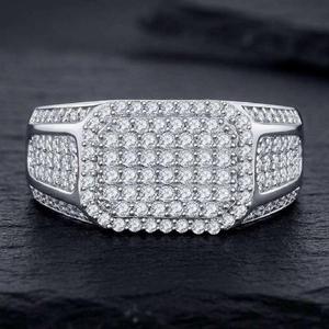 Anillo de Compromiso de Plata de Ley 925 con Diamante Moissanita, Anillo de Boda Premium con Diamante Cultivado en Laboratorio de Corte Brillante - Product Image 3