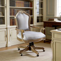 Chaise pivotante de luxe en bois, style français classique vintage, faite à la main, pour salon, salle à manger et hôtel