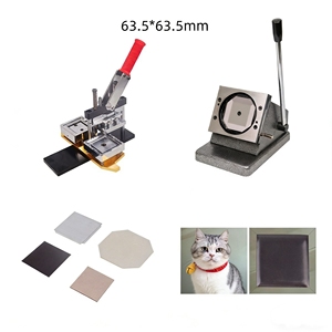 Nuova Macchina Personalizzata per la Creazione di Magneti da Frigo Fai-da-Te, Kit per Badge Quadrati 50x50mm con Componenti Centrali, Garanzia di 1 Anno - Product Image 1