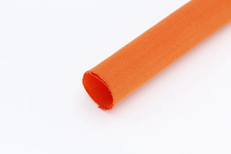 Selang tahan panas benang pp katun kepang Spiral bungkus diri menutup lengan untuk perlindungan kabel