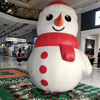 Mascotte gonflable personnalisable en forme de bonhomme de neige pour Noël, modèle de dessin animé à air fermé