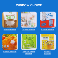 Aangepaste Afdrukken Vochtbestendige Stand Up Rits Pouch Voedsel Plastic Verpakking Zak Voor Noten Droog Fruit Koekjes Met Doorzichtig Venster