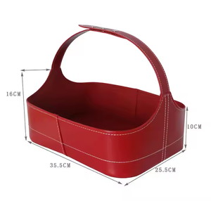 Panier-cadeau personnalisé en cuir végétalien de grande taille pour le stockage du vin rouge, capacité de 6 L, designs personnalisés pour les hôtels, les restaurants, personnalisé - Product Image 6