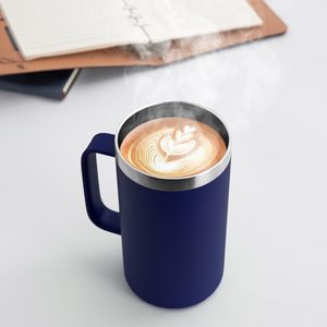 แก้วกาแฟเก็บความร้อนขนาด 20 ออนซ์ พร้อมฝาปิด แก้วกาแฟสแตนเลสแบบสองชั้นสุญญากาศ แก้วกาแฟแบบพกพาพร้อมหูจับ - Product Image 2