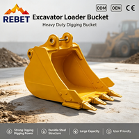 Bucket Pemisah Kerikil Baja Tahan Aus REBET, Bucket Kerja Berat untuk Tambang, Excavator, Bersertifikasi CE ISO