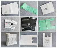 Sacs en polyéthylène biodégradables à fermeture éclair pour vêtements, refermables, écologiques, 13x19 cm, 100%