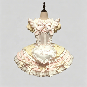 Robe Lolita à double nœud, mignonne et tendance, jupe bouffante de princesse, tenue de cosplay anime pour femme adulte, idéale pour les fêtes d'anniversaire - Product Image 5