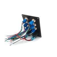 Panneau de commande 6 interrupteurs 12V/24V avec double USB et prise secteur, boîtier de contrôle de circuit universel pour bateau, camping-car, moto, camion