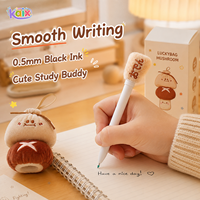 KAIX OEM ODM Ensembles de stylos gel en peluche, design barbecue, sac porte-bonheur, design champignon, stylos gel mignons pour fournitures scolaires