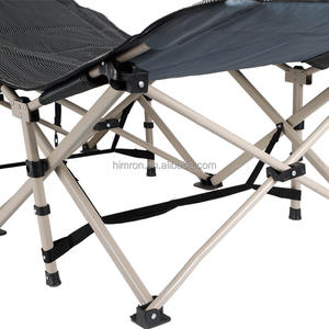 Lit pliant d'extérieur <span class=keywords><strong>avec</strong></span> cadre en aluminium Meubles de jardin modernes Lits pliants de <span class=keywords><strong>camping</strong></span> portables <span class=keywords><strong>avec</strong></span> poche pour siège - Product Image 5