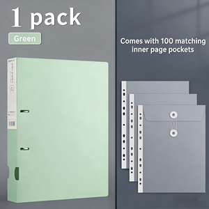 Nouveau modèle de classeur à deux trous A4, porte-documents détachable à double clip, boucle à anneaux perforée pour le rangement de fichiers et de papiers d'examen - Product Image 5