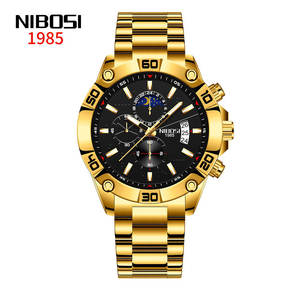 NIBOSI 2502 Montre à quartz pour homme de style moderne, multifonctionnelle, étanche, de haute qualité, bon marché, bracelet en acier inoxydable - Product Image 2