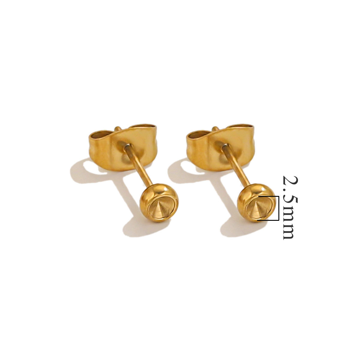 No hole 2.5mm- gold