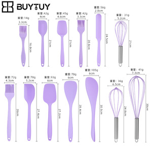 Juego de utensilios de silicona para hornear Buytuy, 11 piezas, espátulas y batidores resistentes al calor para cocinar y hornear en la cocina - Product Image 4