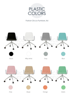 Sièges d'intérieur design Série Plastique Cuir Rembourré Aluminium Métal Base pivotante Co-working Staff Task Office Chairs