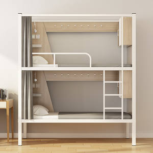<span class=keywords><strong>Lit</strong></span> superposé moderne pour auberge <span class=keywords><strong>de</strong></span> jeunesse et dortoir scolaire, avec cadre en fer épaissi et renforcé, haute et basse, pour usage commercial - Product Image 1