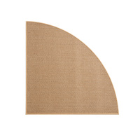 Tapis de cuisine transfrontalier demi-cercle en polyester antidérapant, absorbant l'huile, résistant à l'eau et aux taches, en forme d'éventail, couleur unie