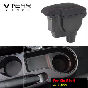 Vtear para <span class=keywords><strong>Kia</strong></span> <span class=keywords><strong>RIO</strong></span> 3 reposabrazos caja de carga USB de doble capa de almacenamiento de la caja central de contenido de la tienda <span class=keywords><strong>interior</strong></span> brazo resto caja Accesorios - Product Image 6