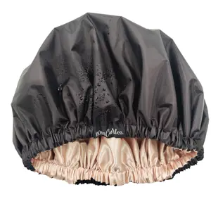 Custom Shower Cap Bonnet Adjustable With Silky Satin Lined For Curls Braids Women