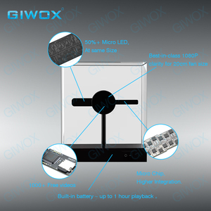 Proyector holográfico 3D GIWOX de 20cm, ventilador de holograma 3D de ojo desnudo, equipo de pantalla LED, batería integrada para presentación de regalos - Product Image 4