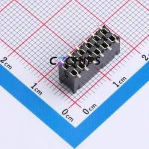 SSM-106-L-DV Pin Socket SMD,P=2.54mm Connector ( Pitch: 2.54mm )( Row Spacing: 2.54mm )( Mounting Type: Vertical Mount ) - Product Image 2