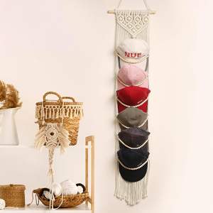 <span class=keywords><strong>Porte</strong></span>-casquettes en macramé bohème fait main, organisateur de chapeaux mural, <span class=keywords><strong>porte</strong></span>-chapeaux sur <span class=keywords><strong>porte</strong></span>, <span class=keywords><strong>porte</strong></span>-casquettes pour la décoration et l'exposition - Product Image 1