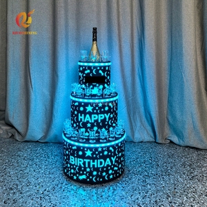 Bandejas de Servicio de Botellas VIP para Club Nocturno Richshining, Presentador de Botellas LED de <span class=keywords><strong>3</strong></span> Niveles, Portavasos para Pastel de Cumpleaños - Product Image 4