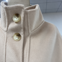 PRETTY STEPS Manteau court en laine double face pour femme, col montant, style cape, mode automne, style doux, vente en gros