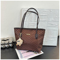 Bolso de Mano de Gran Capacidad con Relieve para Mujer, Bolso de Hombro con Superficie Texturizada para Oficina y Trabajo