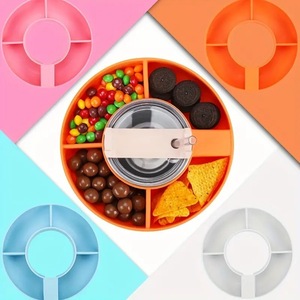 Nuevo Plato de Silicona para Aperitivos con 4 Compartimentos, Bandeja con Anillo para Vaso Stanley - Product Image 2