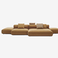 Canapé cube modulaire de style italien, canapé de sol double face, canapé combiné multi-places design pour hôtel, salon, bureau, pause déjeuner