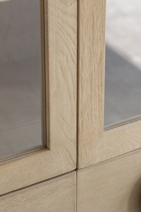 Mobili in Legno Massello Stile <span class=keywords><strong>Vintage</strong></span> Farmhouse, Vetrine Moderne in Quercia per Soggiorno, Sala da Pranzo e Uso Alberghiero - Product Image 4