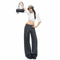 Celana Jeans Wanita Berkualitas Tinggi Elegan, High Waist, Anti Luntur, Desain Dapat Dicuci, Ukuran Besar