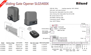 Hiland 220V 1000kg mùa xuân giới hạn CE được phê duyệt AC động cơ tự động cửa trượt mở/cổng nhà điều hành - Product Image 6