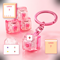 Porte-clés en acrylique avec logo personnalisé imprimé UV, LED et Fidget Spinner pour cadeaux promotionnels, vente en gros, OEM, anti-stress