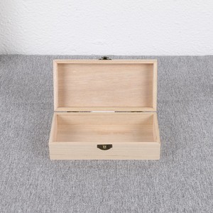 Caja rectangular de madera maciza para guardar joyas, organizador de escritorio con tapa con bisagras para té, aceite esencial, embalaje de perfume - Product Image 3