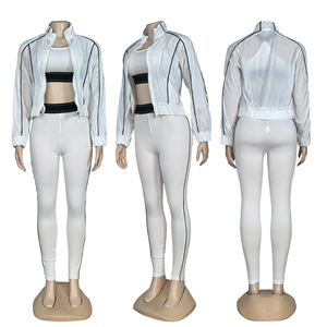 Conjuntos Deportivos de Lujo para Mujer, Marca de Diseñador, Tendencia 2025, Chaleco, Leggings con Chaqueta, Ropa de <span class=keywords><strong>Yoga</strong></span>, Conjuntos de Tres Piezas - Product Image 3