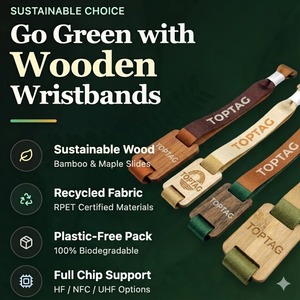 Braccialetto NFC Monouso Tessuto con Chip 213 <span class=keywords><strong>RFID</strong></span> HF 13.56MHz per Eventi - Product Image 6