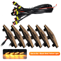 Nouveau lot de 4 feux de jour LED jaunes pour calandre et pare-chocs avant de voiture, pour véhicules tout-terrain Bronco