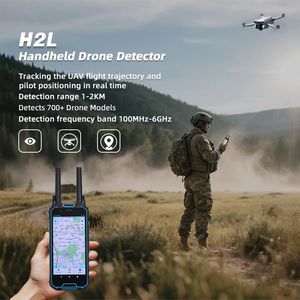 Draagbare handheld drone detector met een bereik van 1-3 km, lange afstand (100 MHz-6 GHz), volgfunctie en pilotenpositionering voor DJI - Product Image 1