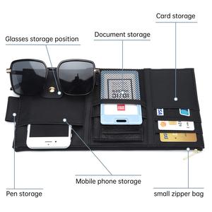Étui en cuir PU, porte-documents, pour protection solaire de voiture, <span class=keywords><strong>pochette</strong></span> de <span class=keywords><strong>rangement</strong></span> pour dossiers de voiture et accessoires automobiles - Product Image 4