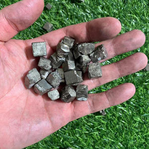 Pyrite de cuivre brute naturelle en gros, cube, pierre roulée, spécimen minéral pour décoration, cadeau - Product Image 5