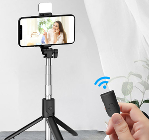 Palo <span class=keywords><strong>Selfie</strong></span> para Teléfono Móvil con Luz de Belleza, Control Remoto, Ajustable, Plegable, Multifuncional, Trípode de Escritorio para Transmisiones en Vivo - Product Image 3