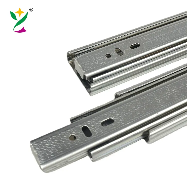 YUXING corredicas telescopicas 45mm kitchen cabinet rails automatic soft close ball bearing snap on drawer slides