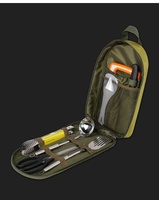 Ensemble de cuisine d'extérieur portable pour camping, sac de rangement 201, sac à main, sac de pique-nique, ensemble de huit pièces, style minimaliste, couteau, fourchette