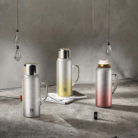 Set Hadiah Bisnis Modern Berkualitas Tinggi 27oz, Botol Air Titanium, Mug Perjalanan, Tumbler Vakum, Kompartemen Teh Terisolasi, Dilengkapi Pegangan