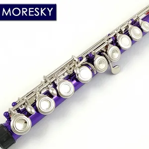 Flûte en cuivre MORESKY, 16 trous fermés, clé de Do, violette avec clé Mi, MFL-604 - Product Image 4