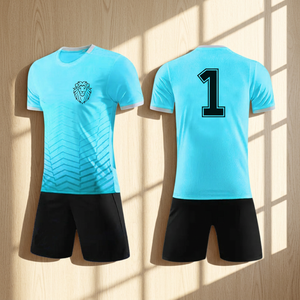 Ensemble de maillot et short de football personnalisé, impression par sublimation, design 100% polyester, séchage rapide, uniforme d'équipe unisexe - Product Image 5